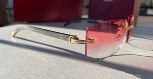 Image of AUTHENTIC CARTIER CT0286O 003 - [MIXED HORN] CUSTOM RED 012