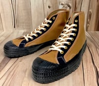 Image 1 of VEGANCRAFT camel black cotton hiker hi top made in Slovakia. Sneaker shoes  