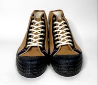 Image 2 of VEGANCRAFT camel black cotton hiker hi top made in Slovakia. Sneaker shoes  