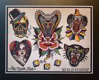 Image 2 of Munday Tattoo Flash Sheet 11”x14”  (5-2022)