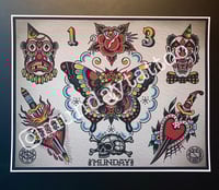 Image 2 of Munday Tattoo Flash Sheet 11”x14”  (3-2023)