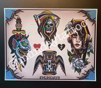 Image 2 of Munday Tattoo Flash Sheet 11”x14”  (4-2023)