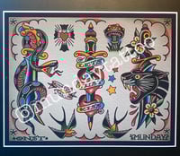 Image 2 of Munday Tattoo Flash Sheet 11”x14”  (9-2022)