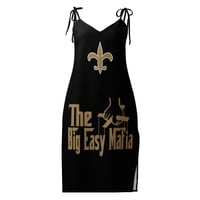 Image 1 of Big Easy Mafia Tie-strap midi dress