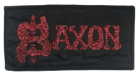 80s SAXON WOVEN GLITTER LOGO PATCH