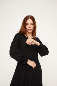 Image 4 of kuwaii lucia dress black wool