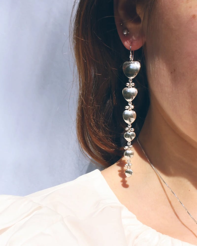 Image of Heart Chain Earrings