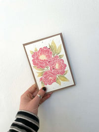 Image 1 of Plantable Seed Card - Peony Lino Print