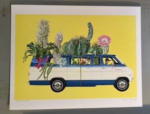 Image of Cactus Hunters. Limited edition collage print.