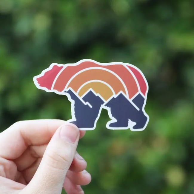 Adventure Grizzly Bear Sticker