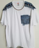 Image 2 of Tasty Raw Edge Denim “EPI” T-Shirt