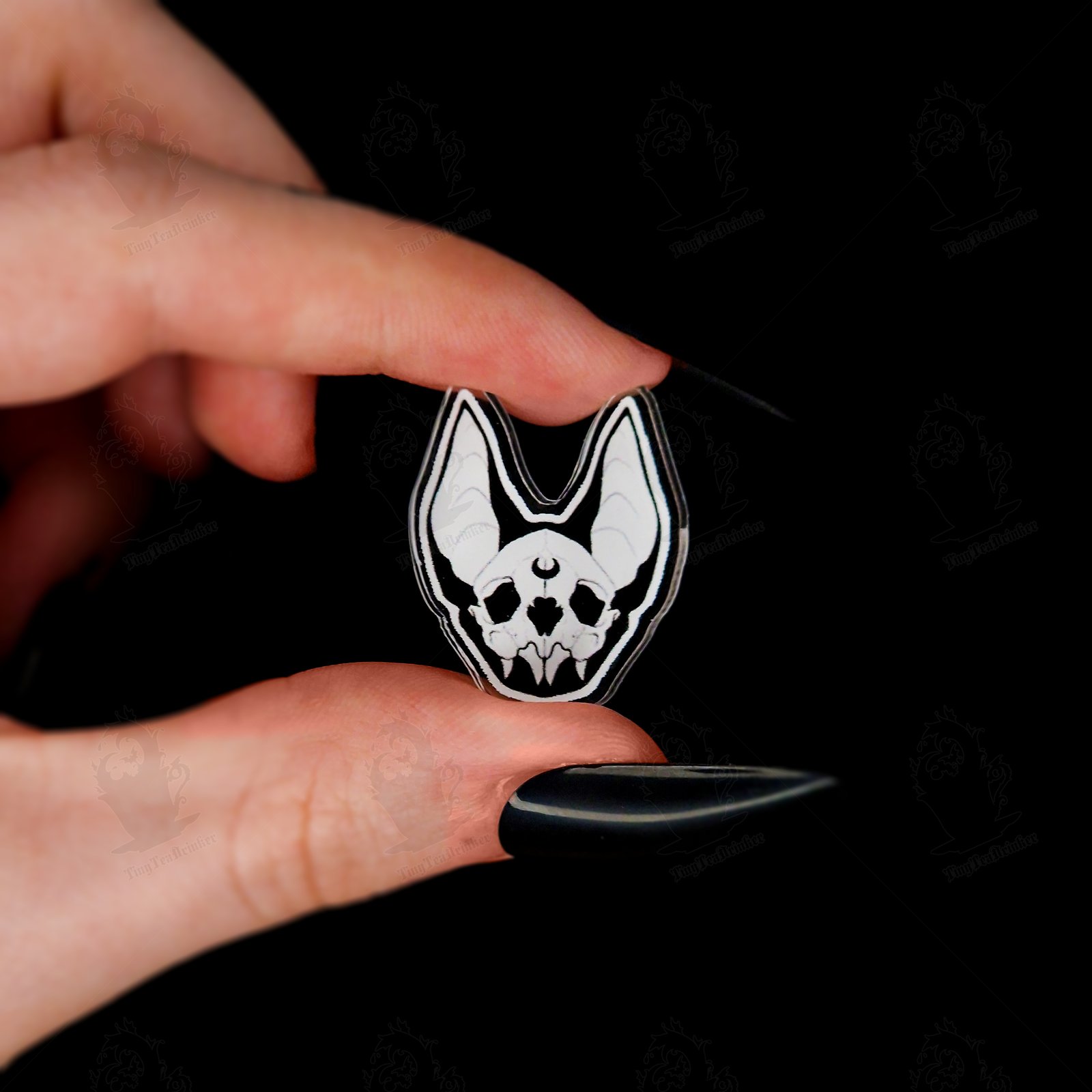 Bat Skull Pin | TinyTeaDrinker