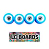 LC BOARDS URETHANE DUAL CORE WHEELS BLUE/WHITE
