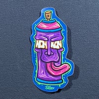 Purple Monster Spray Can Sticker