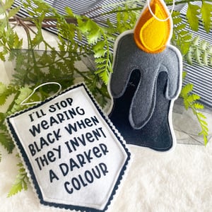 Image of Wednesday Addams decorations