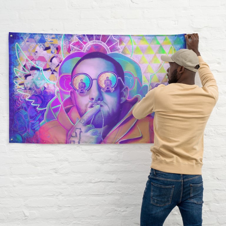 “RIP Mac” tapestry 34x56” Image 2