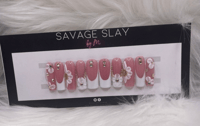 Image 1 of FRENCH WITH ACRYLIC FLOWERS