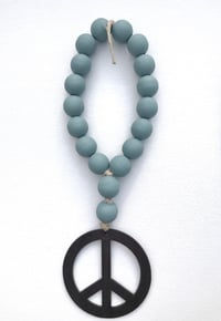 Image 1 of Mini Love Beads - PEACE SIGN (metal)