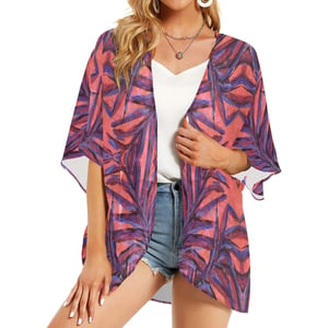 Image of Palm Flamingo Sheer Kimono