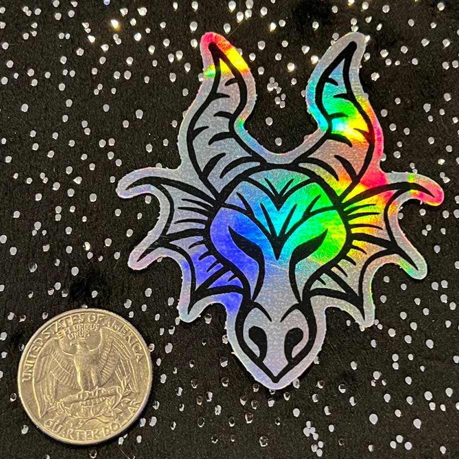 Image of Holographic Vinyl Sticker: Inner Animals - Dragon