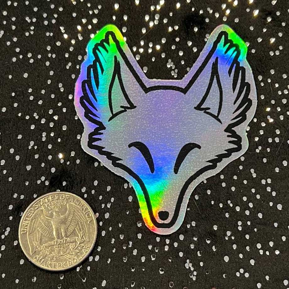 Image of Holographic Vinyl Sticker: Inner Animal - Fox
