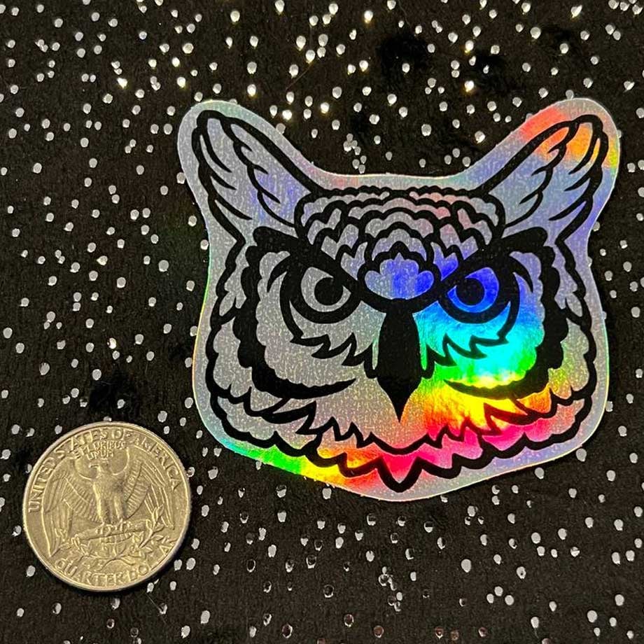 Image of Holographic Vinyl Sticker: Inner Animal Owl