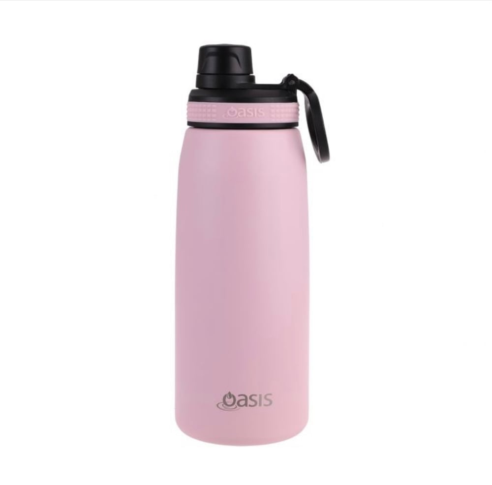 Oasis Stainless Steel Insulated Sports Bottle with Screw-Cap 780ml Pink Carnation