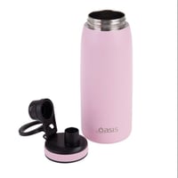 Image 3 of Oasis Stainless Steel Insulated Sports Bottle with Screw-Cap 780ml Pink Carnation