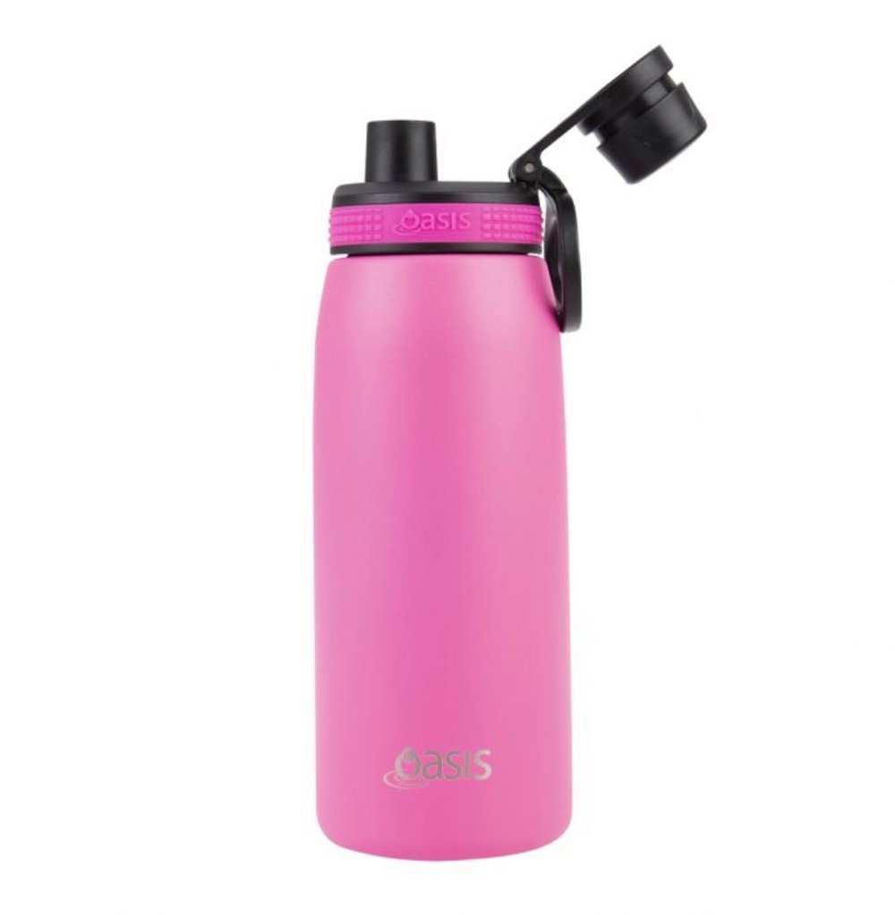 Oasis Stainless Steel Insulated Sports Bottle with Screw-Cap 780ml Neon Pink