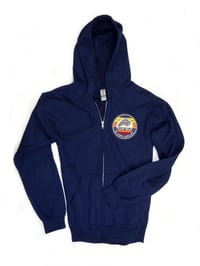 Image 1 of Team Meat T-Bone Logo Patch - Full-zip Hooded Jacket - Navy