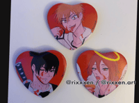 Image of CSM yoshiden akiangel 2in heart buttons