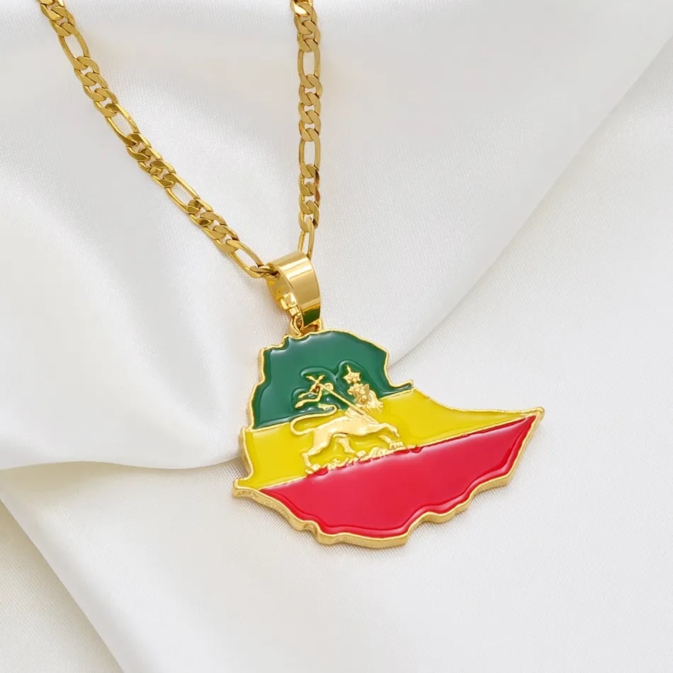 Image of ETHIOPIA MAP NECKLACE|PRE-ORDER