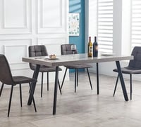 Image 1 of Fredrik Grey Marble Effect Table & Chairs