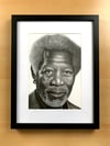 Morgan Freeman Original Drawing