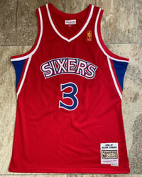 Image 1 of ALLEN IVERSON HARDWOOD CLASSICS THROWBACK SWINGMAN JERSEY Red