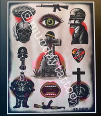 Image 2 of Munday Tattoo Flash Sheet 11”x14” (1-2019)