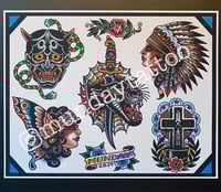 Image 2 of Munday Tattoo Flash Sheet 11”x14” (5-2019)