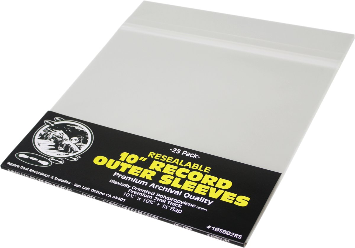 10" Resealable Record Outer Sleeves (10ct) | Rotten To The Core Records