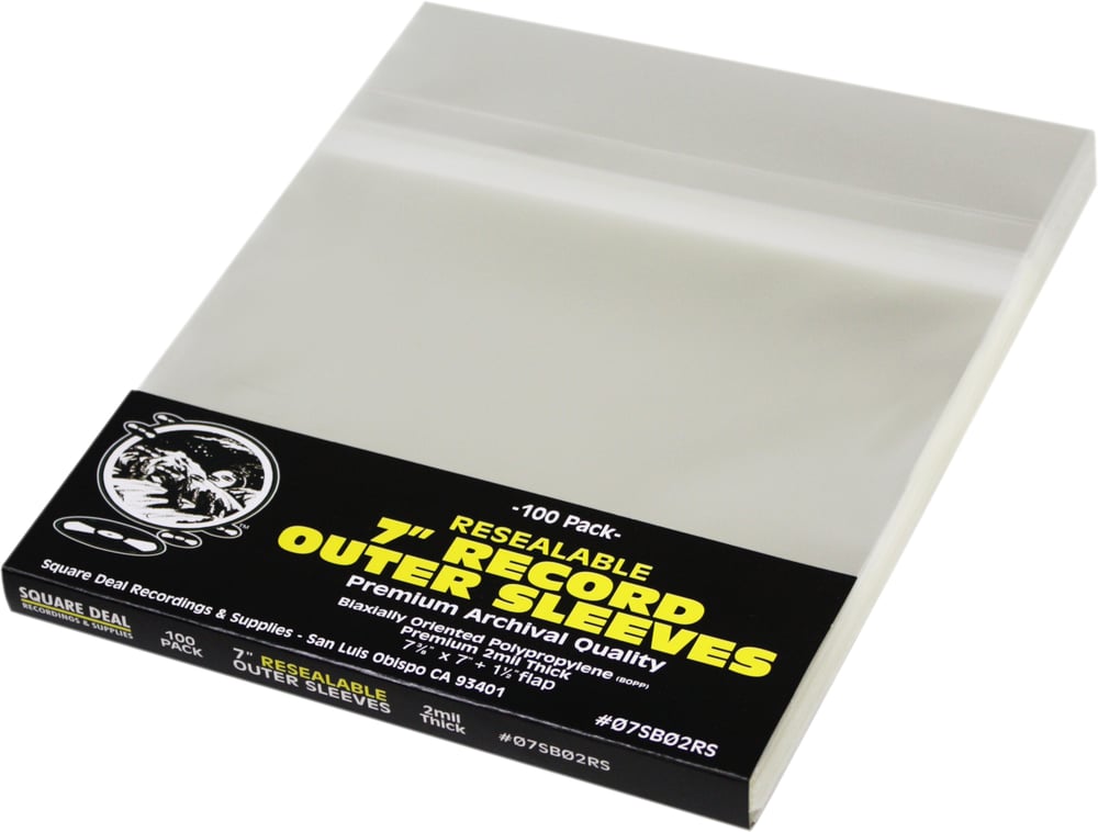 7" Resealable Record Outer Sleeves