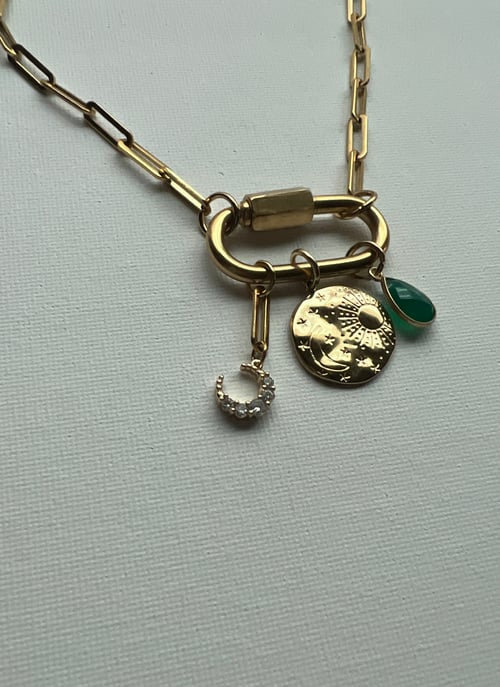 Image of CERAE • Three Charm Lock Necklace