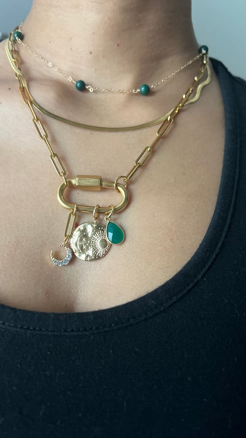 Image of CERAE • Three Charm Lock Necklace