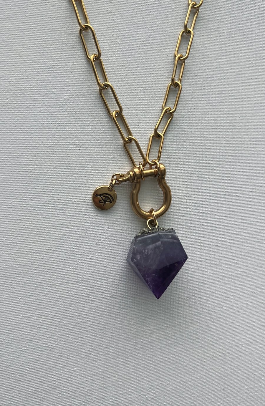 Image of OMNI • Amethyst Lock Necklace