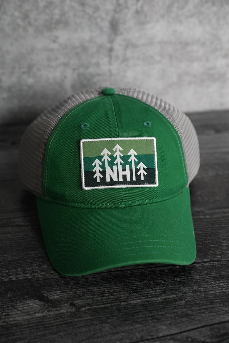 Image of NH Tree logo hat green/grey