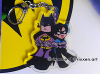 Image of batman & robin / nightwing 2.5in acrylic charm