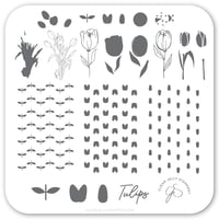 Image 2 of Tu Many Tulips (CjS-111) Steel Stamping Plate