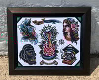 Image 1 of Munday Tattoo Flash Sheet 11”x14” (4-2019)