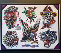 Image 2 of Munday Tattoo Flash Sheet 11”x14”  (6-2019)