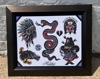 Image 1 of Munday Tattoo Flash Sheet 11”x14” (3-2018)