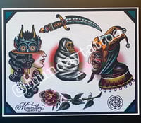 Image 2 of Munday Tattoo Flash Sheet 11”x14” (5-2018)