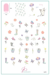 Image 1 of Sweet Spring Kitties (CjS-293) Steel Nail Art Stamping Plate